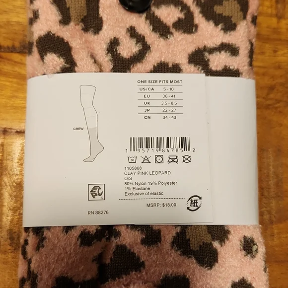 Pink Ugg Cheetah Print Socks - Picture 3 of 3
